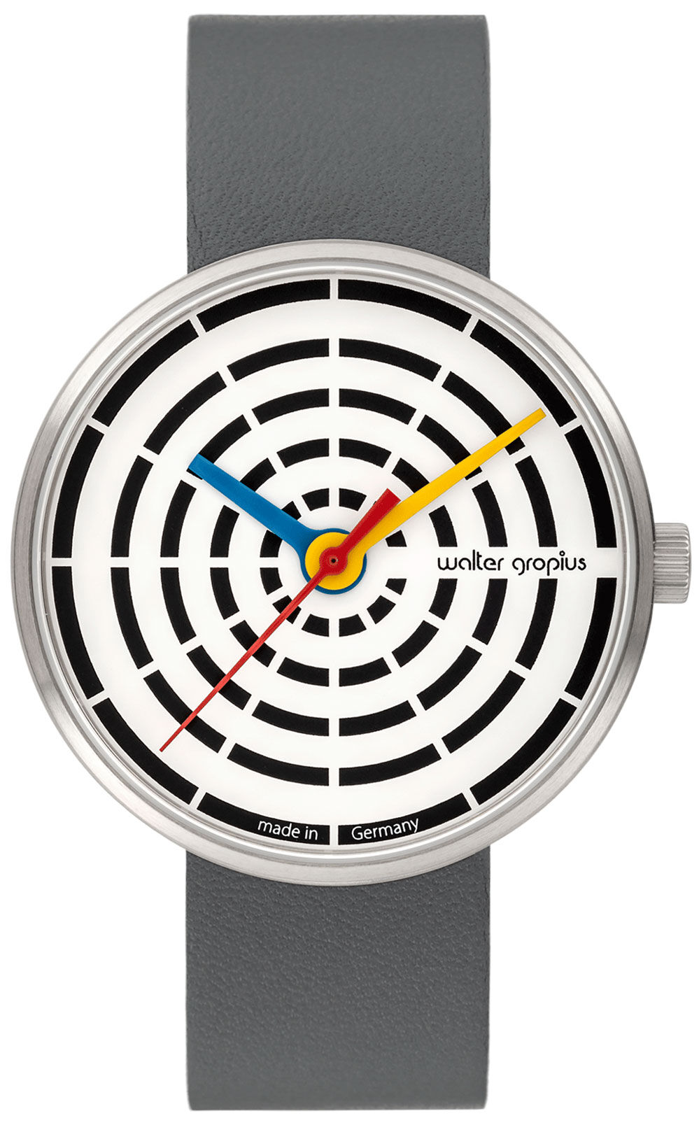 Polshorloge "Space Loops wit" Bauhaus-stijl - voor heren
