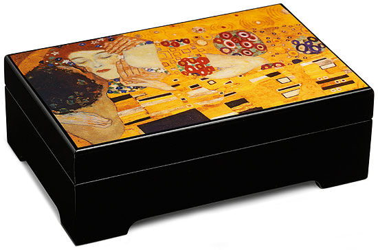 Musikalsk smykkeskrin »Kysset« af Gustav Klimt