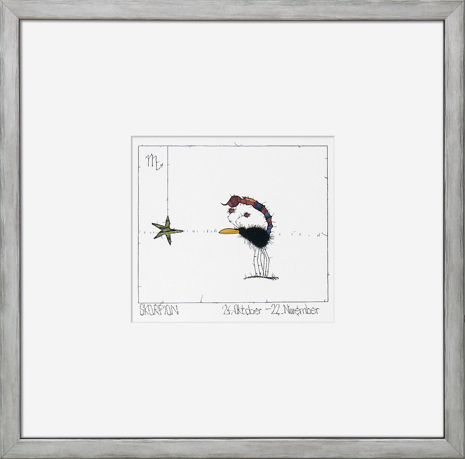 Picture "Zodiac Sign Scorpio (24.10.-22.11.)", framed by Michael Ferner