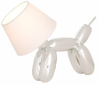 Balloon dog table lamp "Wow-Wau", chrome-coloured version by Sompex