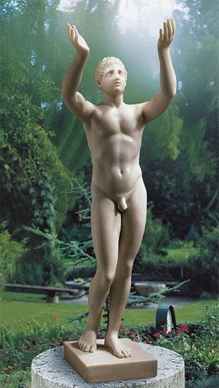 Statua "Efebo orante" (riduzione), versione in marmo artificiale di Leochares