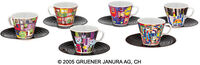 Set da collezione di 12 pezzi "Hommage à Hundertwasser - I Sei Universali"