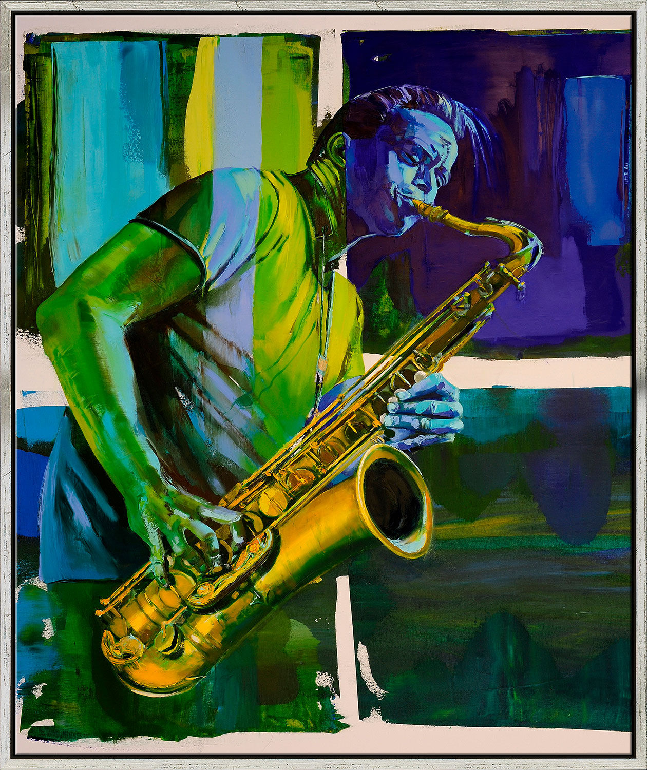 Bild "Marius Neset" (2018) (Original / Unikat), gerahmt von Jürgen Born