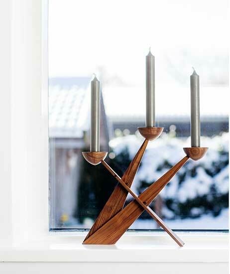 Candlestick "Candletree" (without candles), walnut wood version by Spring Copenhagen