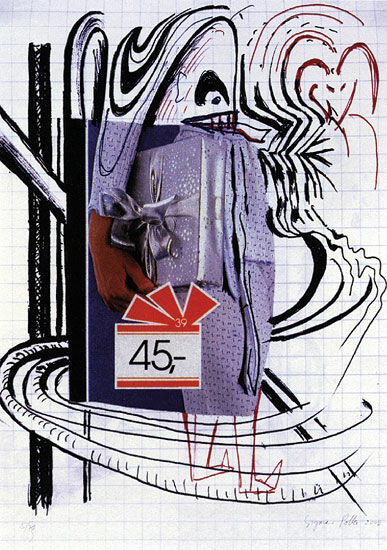 Tableau "Purple Gifts" (2002) von Sigmar Polke