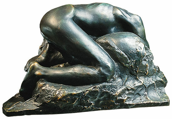 Skulptur "La Danaide" (1889/90), Version in Kunstbronze von Auguste Rodin