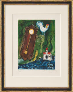 Picture "Le Coq et l'Horloge" (1955) by Marc Chagall