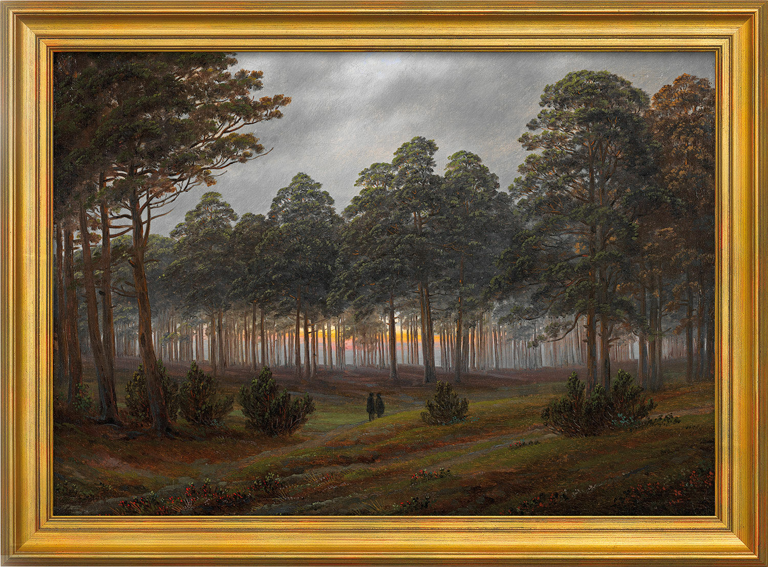 Picture "The Evening" - from the "Time of Day Cycle", framed by Caspar David Friedrich