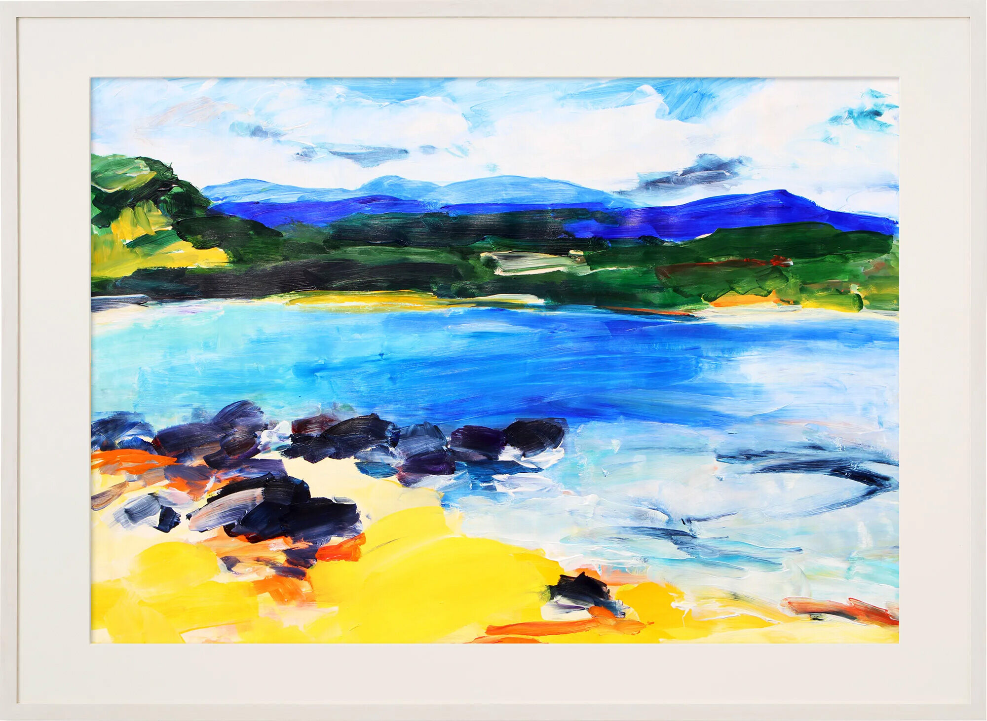 Picture "Sea Bay" (2021) (Unique piece) by Roswitha Schumacher-Kuckelkorn