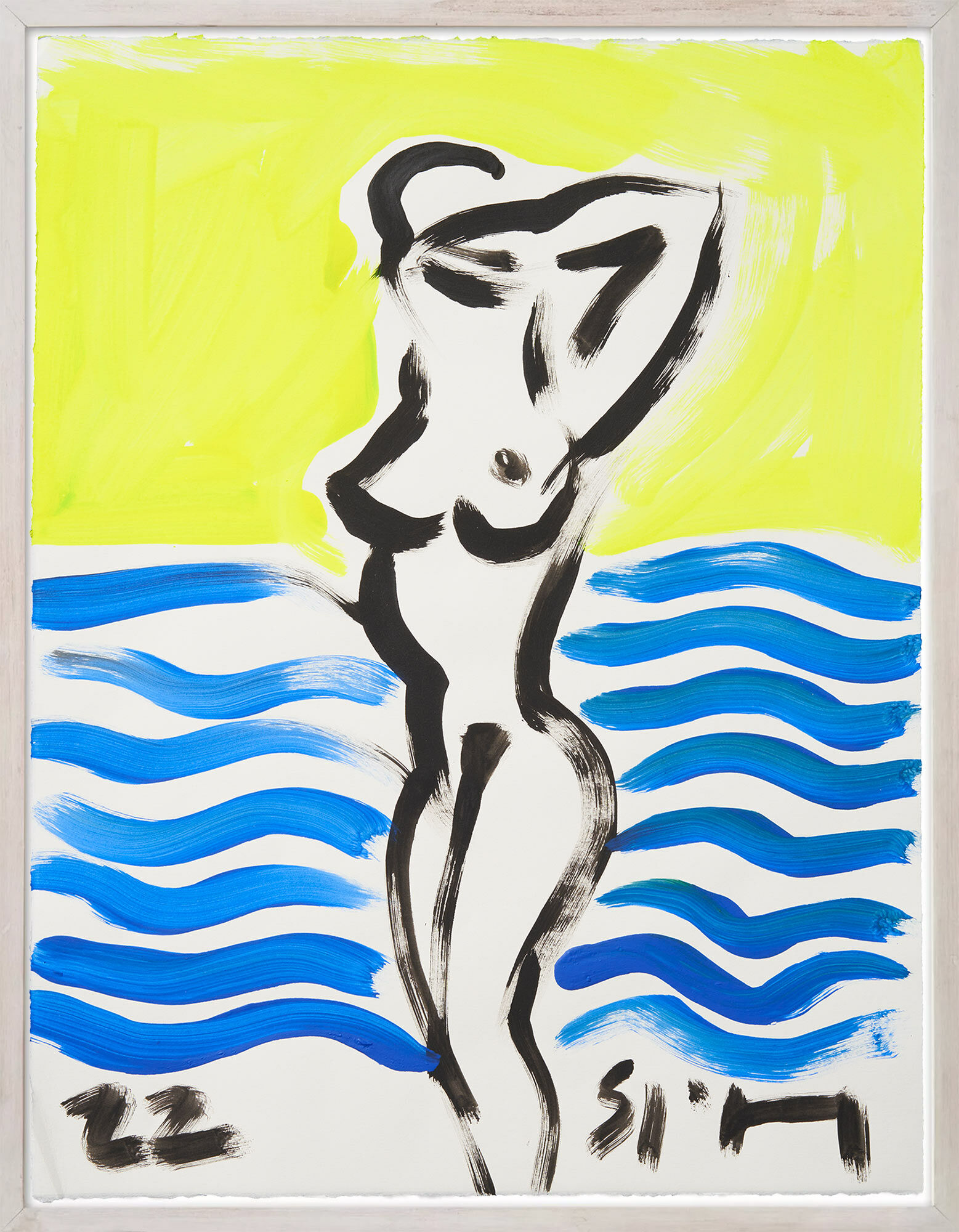Picture "Nude on the Beach" (2022) (Unique piece) by Stefan Szczesny