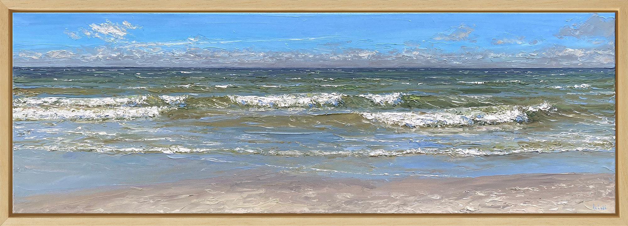 Billede "Surf" (2025) (Original / unika), indrammet af Peter Witt