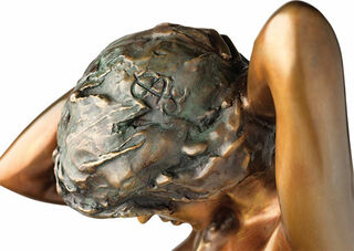 Skulptur "Am Fluss (Badeskizze II)", Bronze von Erwin A. Schinzel