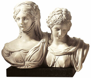 Bust "Luise and Friederike", artificial marble