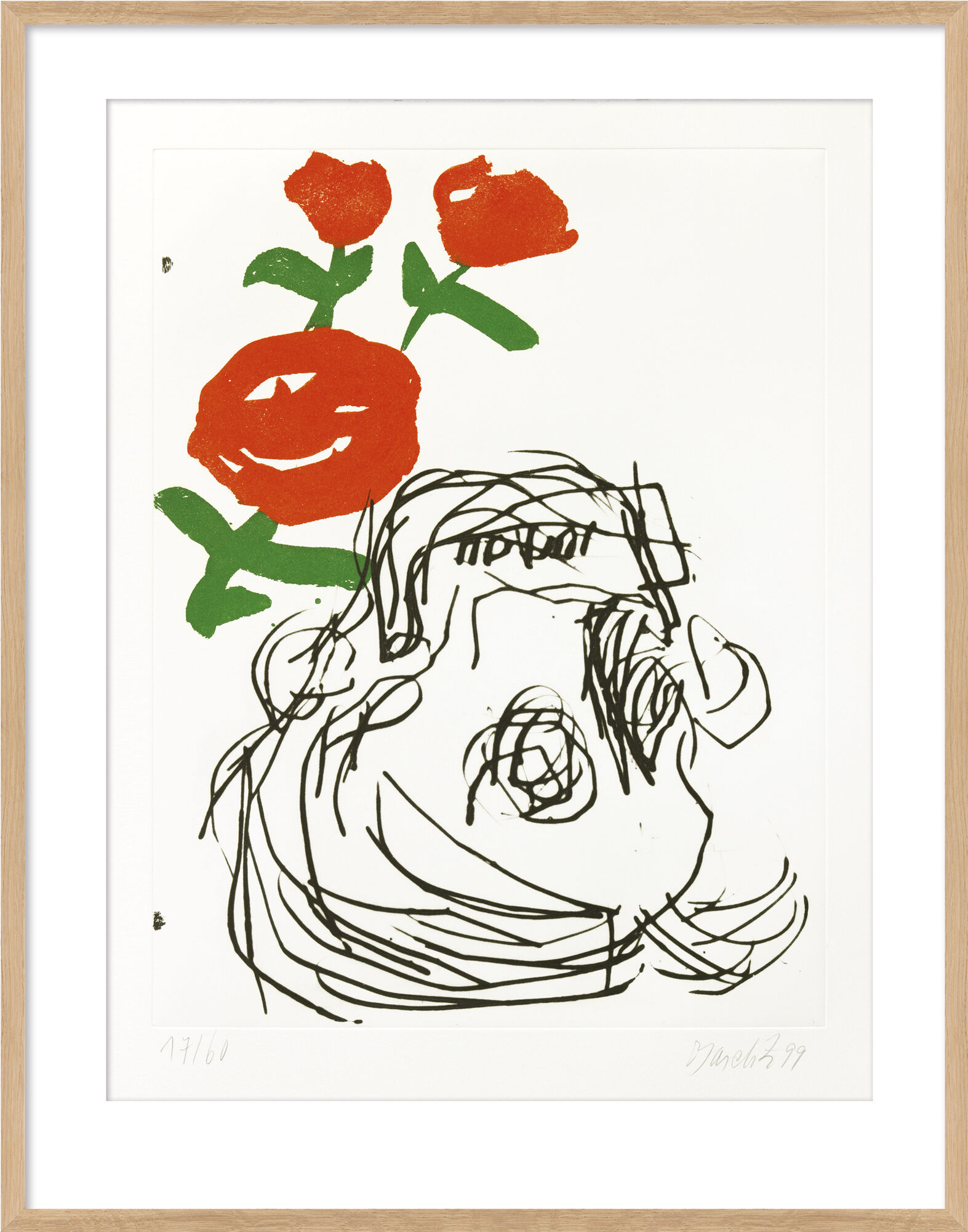 Bild "Ohne Titel VII." aus der Mappe "Signs" (1999/2000) von Georg Baselitz