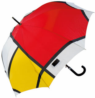 Stick umbrella "Composition in Red, Blue and Yellow"