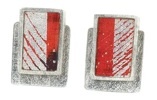 Pendientes de botón "Rouge"