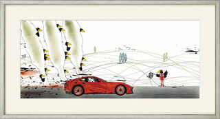 Picture "Ferrari Supercrow" (2018), framed