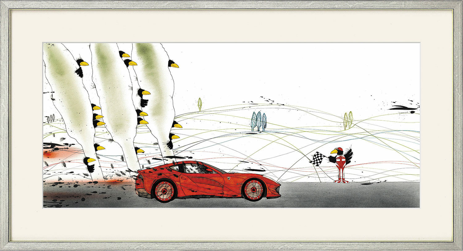Picture "Ferrari Supercrow" (2018), framed by Michael Ferner