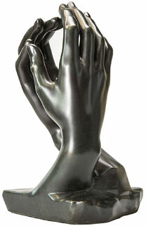Skulptur "Die Kathedrale" (1908), Version in Kunstbronze von Auguste Rodin