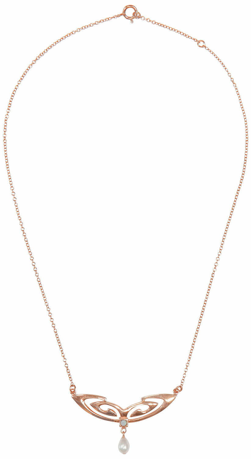 Art Nouveau necklace "Josephine" with pearl