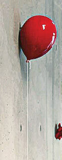 Wall object "Balloon Red", ceramic
