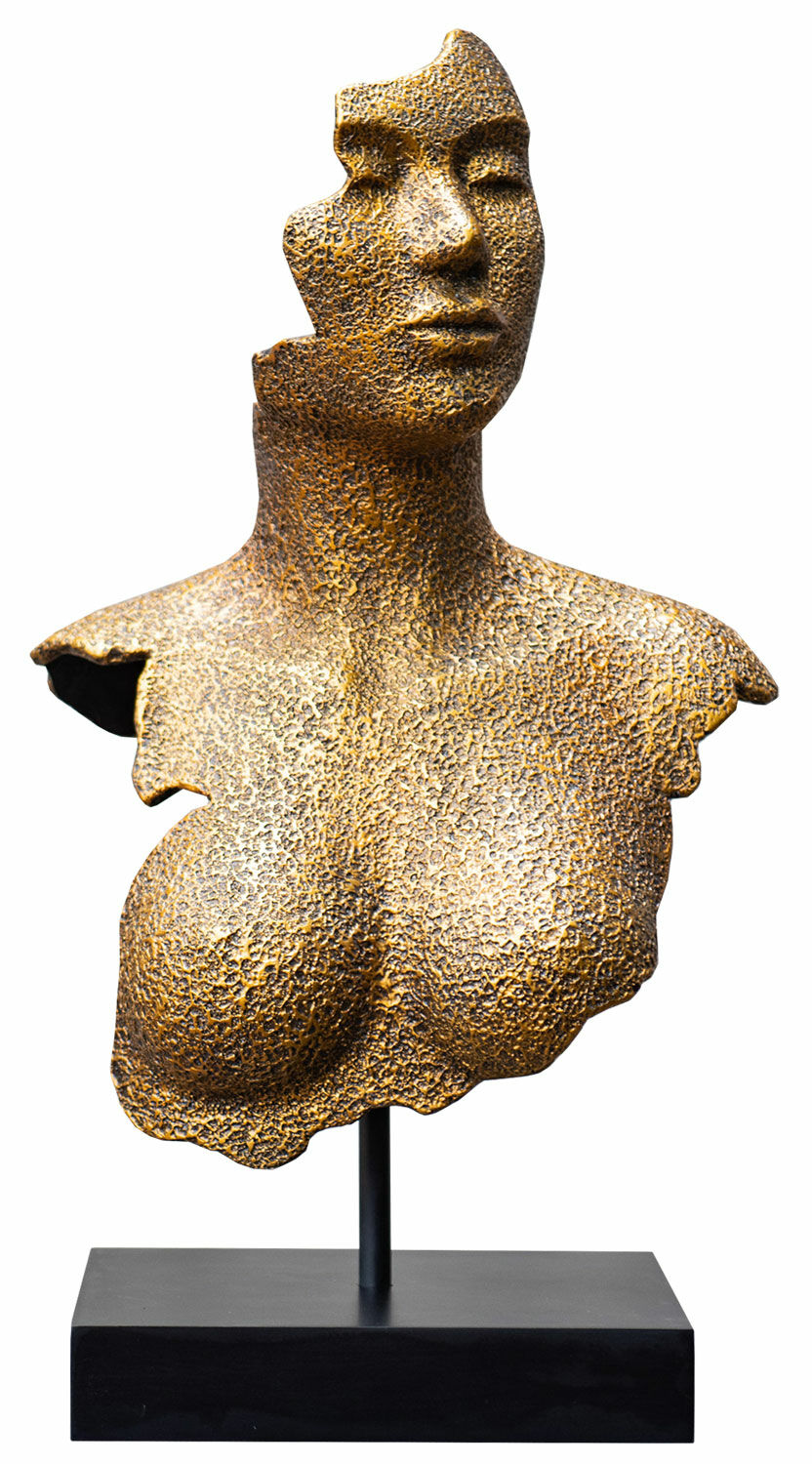Skulptur "Donna antikgold", Kunstguss