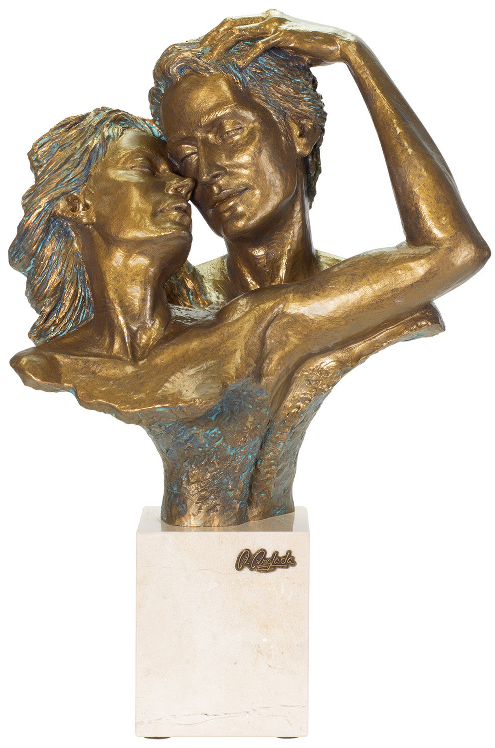 Skulptur "Vertrauen", Kunstguss Steinoptik von Angeles Anglada