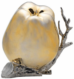 Sculpture "Right seeds" (2012), stainless steel partially gold-plated by Chen Jinqing
