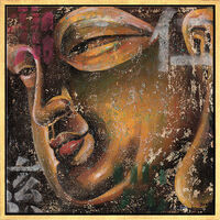 Quadro "Piccolo Buddha, oro", incorniciato
