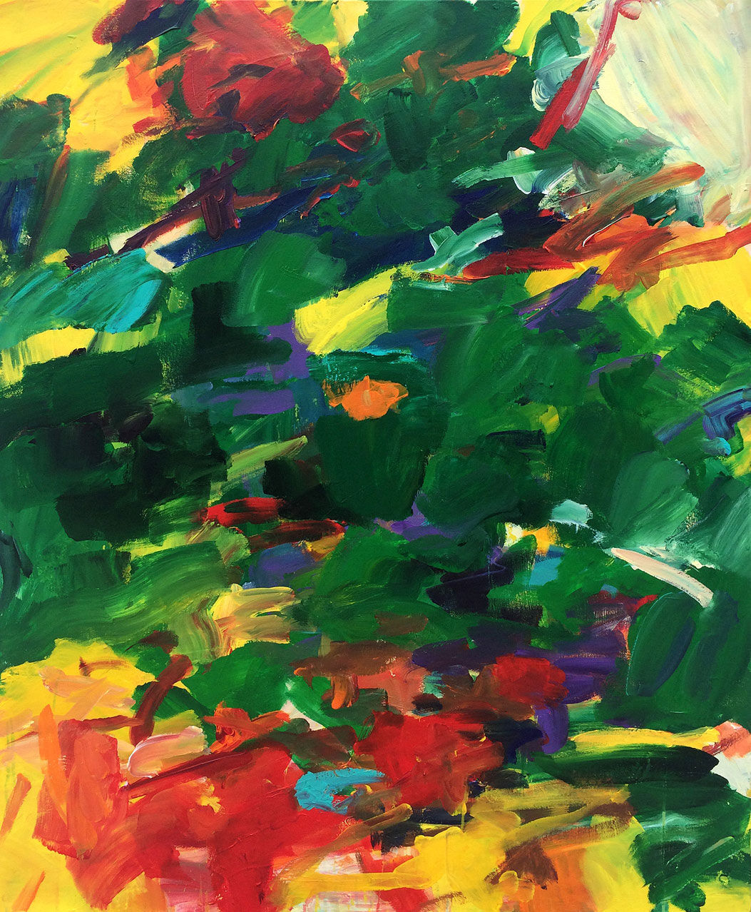 Cuadro "Abstracto (Detalle del jardín)" (2019) (Pieza única) de Roswitha Schumacher-Kuckelkorn