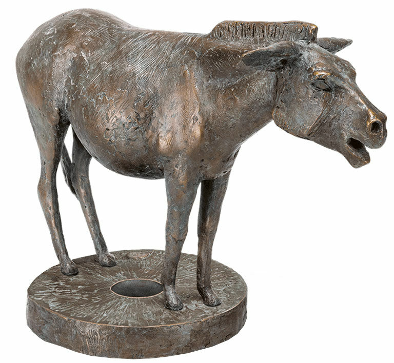 Sculpture "Donkey", bronze by Hans Nübold