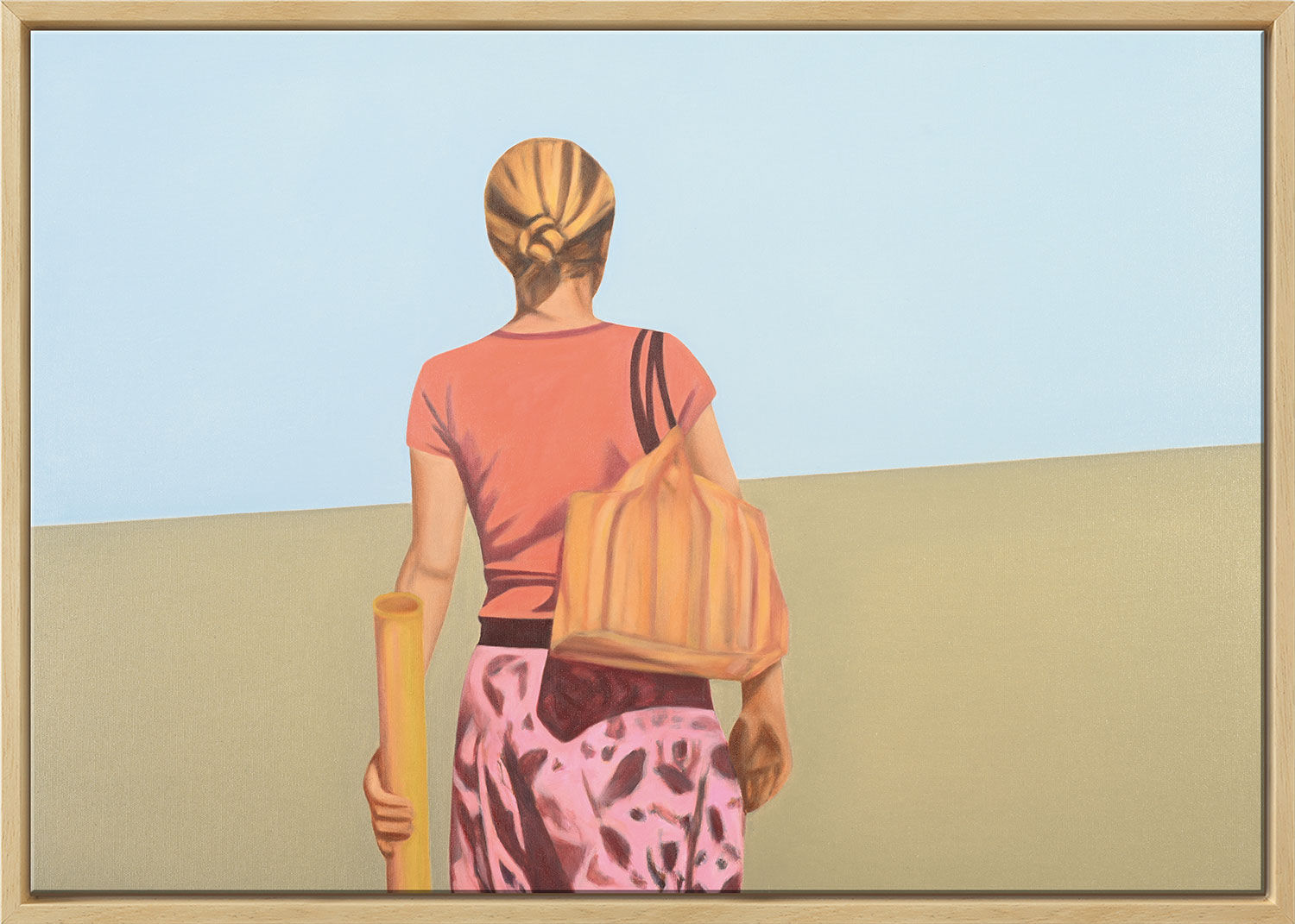 Schilderij "Passanten (48)" (2023) (Origineel / Uniek stuk), ingelijst van Ruth Bussmann