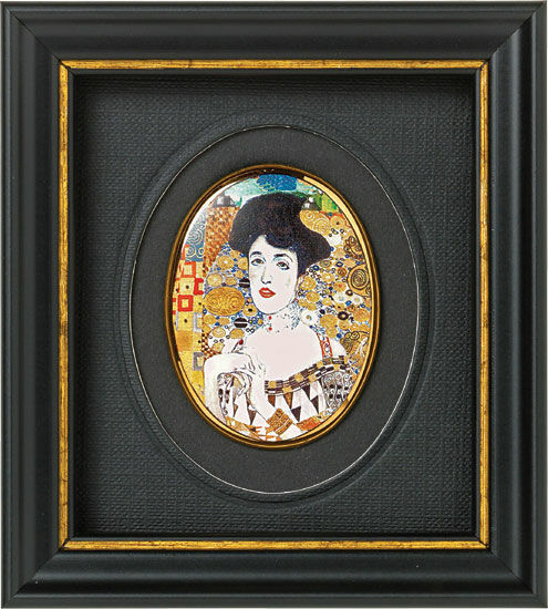 Miniatur-Porzellanbild "Adele Bloch-Bauer" (um 1907), gerahmt von Gustav Klimt