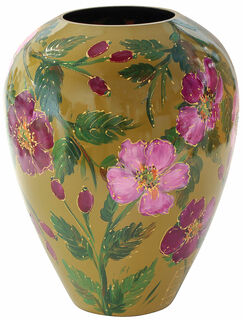 Glass vase "Hollyhocks"