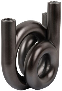 Bougeoir « Rings », version gris foncé