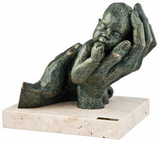 Skulptur "Erste Träume", Kunstguss Steinoptik von Angeles Anglada