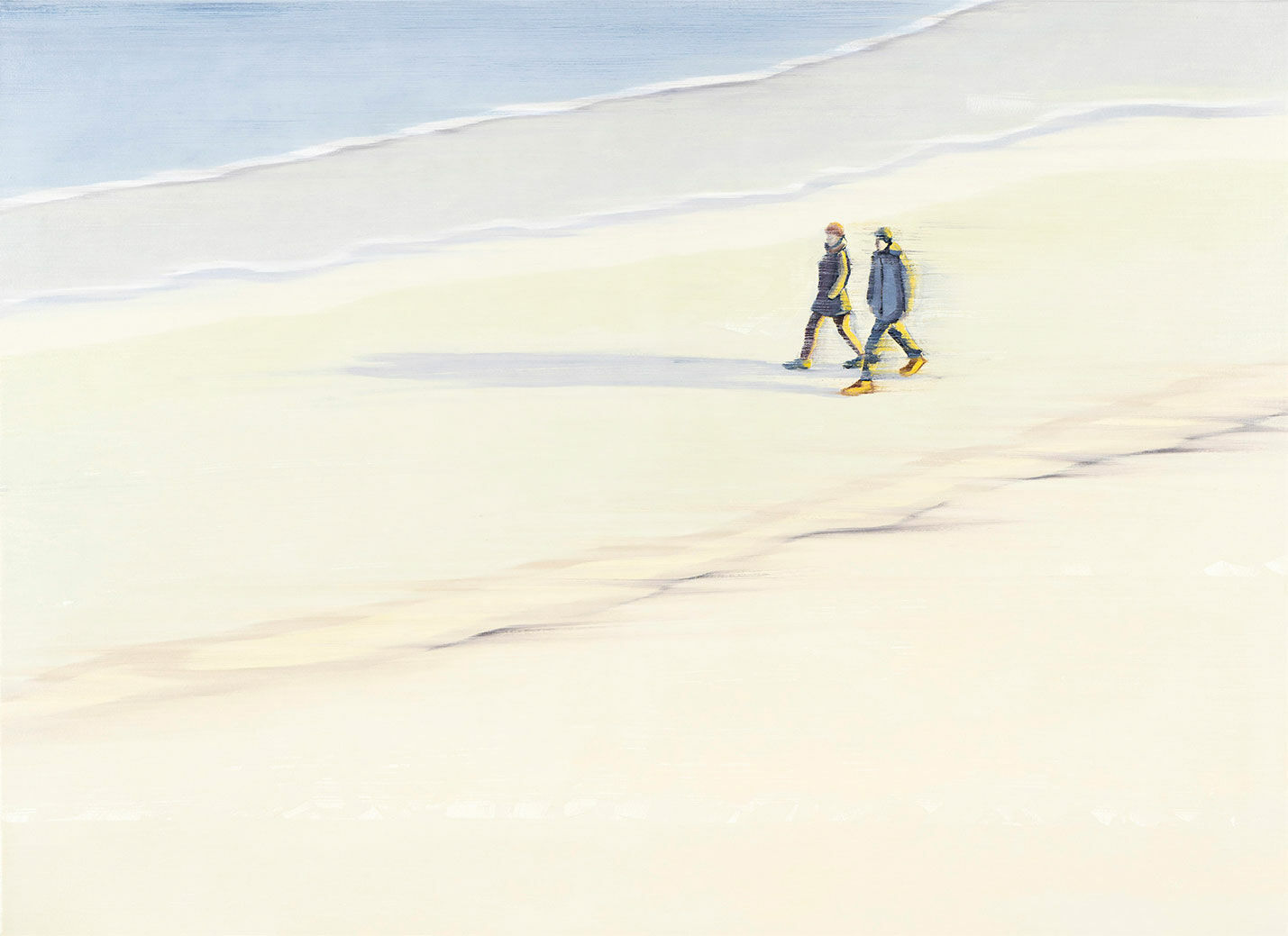 Billede "A Day at the Beach" (2022) (Original / Unikt værk), på båreramme von Anja Struck