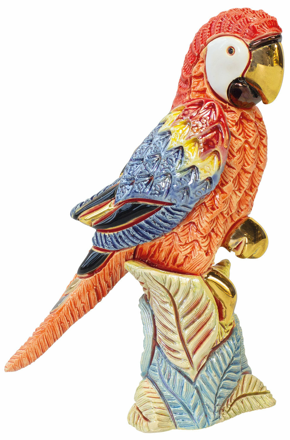 Ceramic figure "Red Parrot"