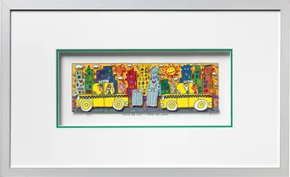 Tableau 3D "Take me out - take me home", encadrée de James Rizzi