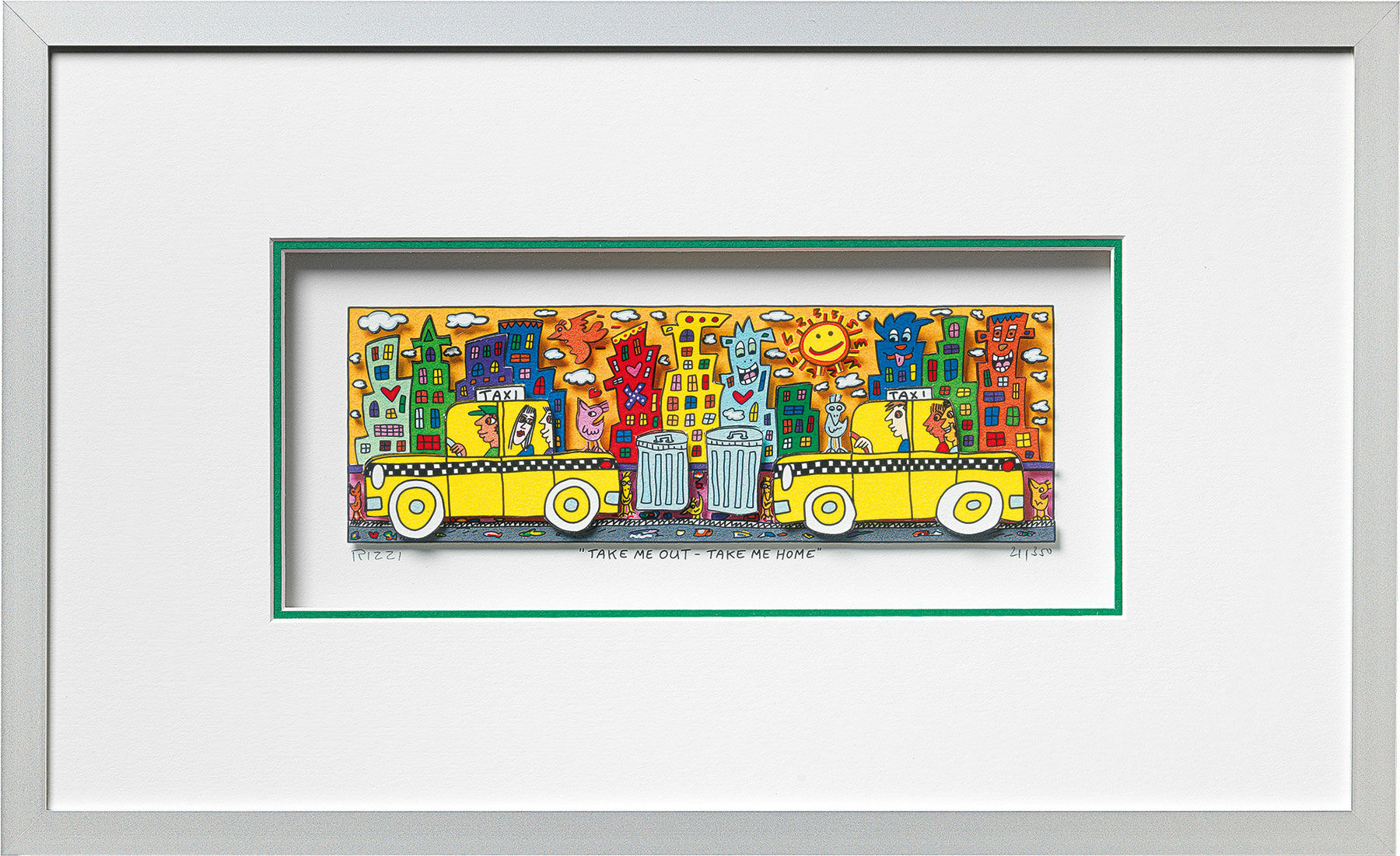 3D Picture "Take me out - take me home", framed by James Rizzi