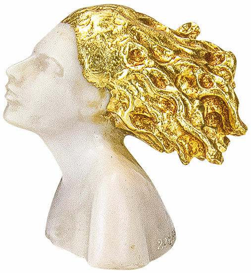 Buste miniature "Vision", version dorée von Roman Johann Strobl