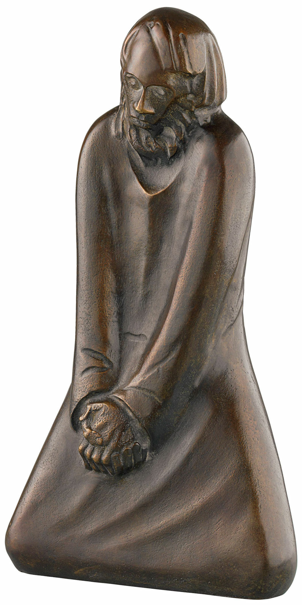 Skulptur "Der Zweifler" (1931), Reduktion in Bronze von Ernst Barlach