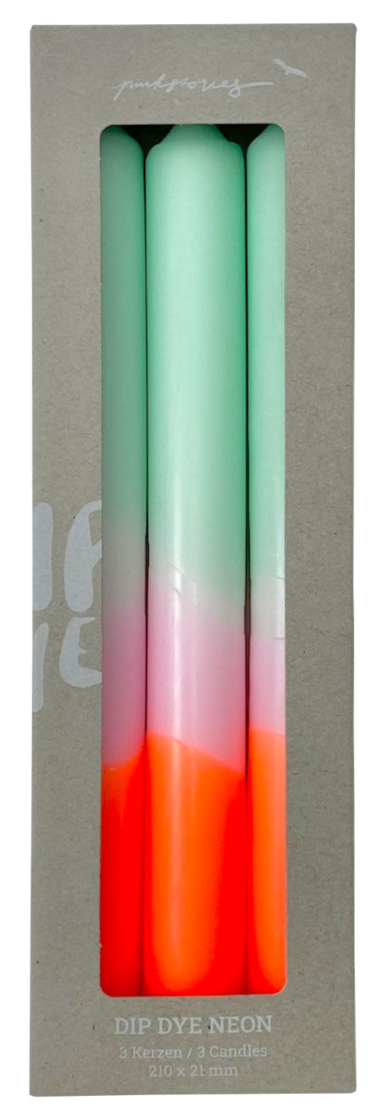 Set of 3 stick candles "Spring Sorbet" by Pink Stories