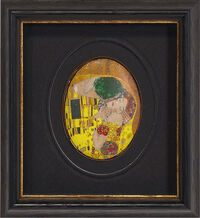 Miniatur-Porzellanbild "Der Kuss" (1907-08), gerahmt