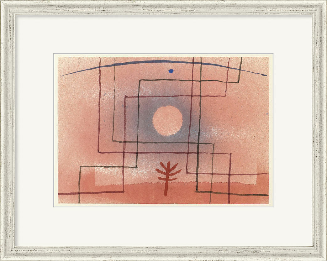 Bild "... nach Regeln zu pflanzen" (1935), gerahmt von Paul Klee