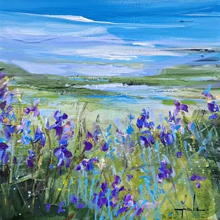 Obraz "Sky Reflected in Bloom" (2026) (Originál / Unikátní dílo), na rámu nosítek
