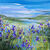 Picture "Sky Reflected in Bloom" (2026) (Original / Unique piece), on stretcher frame
