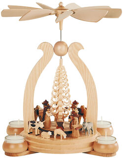 Arched pyramid "Holy Family", wood (without candles)