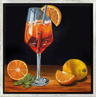 Tableau "Cocktail No. IV" (2021), encadré