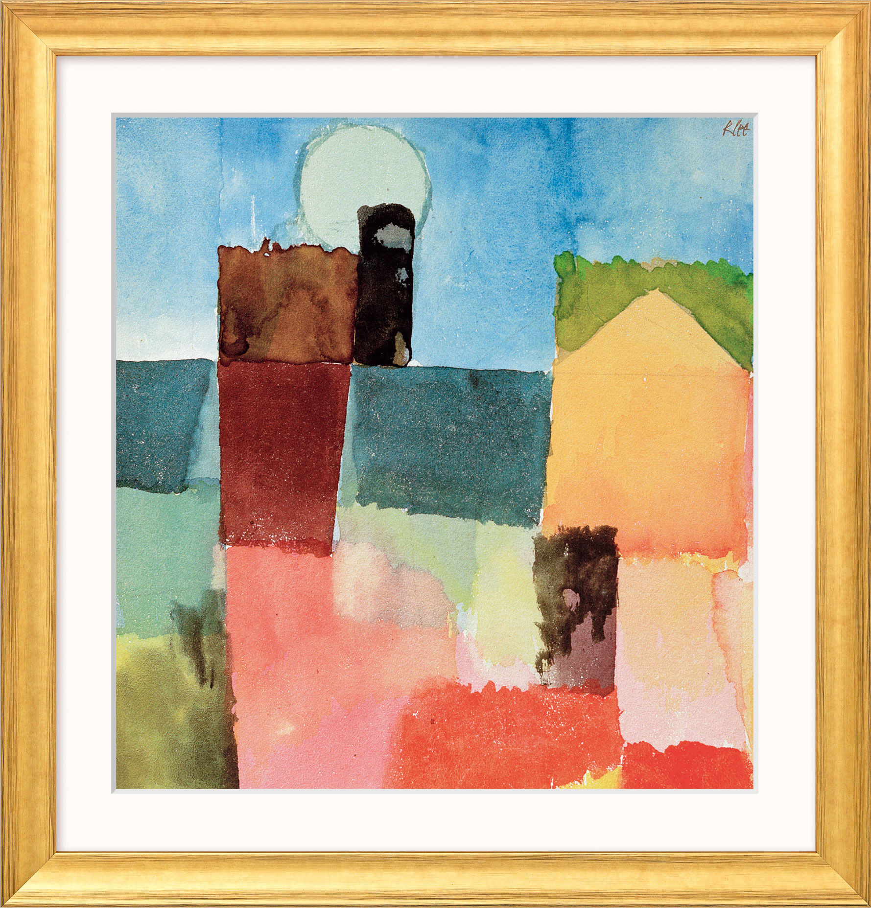 Bild "Mondaufgang über St. Germain" (1915), gerahmt von Paul Klee